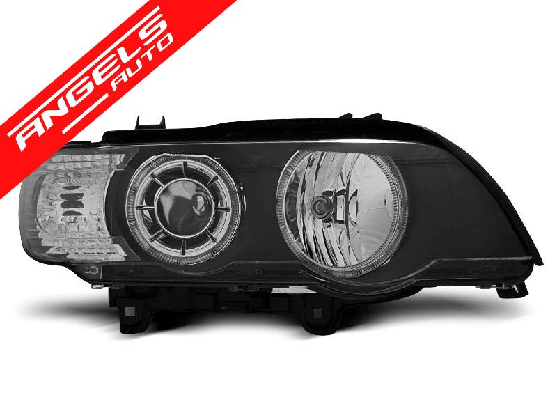 Faruri Xenon ANGEL EYES compatibile cu BMW X5 E53 (09.1999-10.2003) Negru - imagine 2