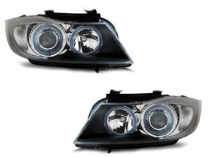 Faruri ANGEL EYES compatibile cu BMW Seria 3 E90/E91 2005-2008 Black