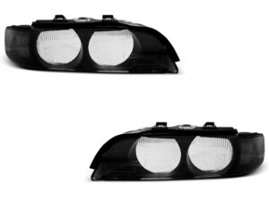 Sticle Faruri compatibile cu BMW Seria 5 E39 (1995-2000) Negru Fumuriu H7
