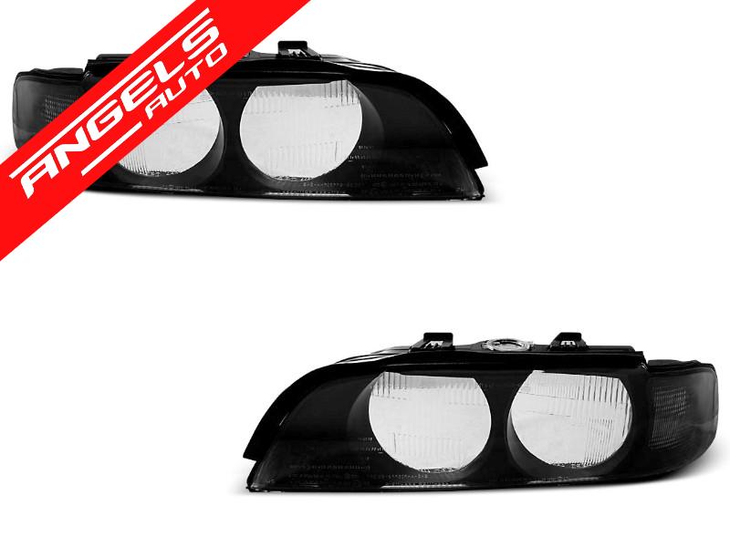 Sticle Faruri compatibile cu BMW Seria 5 E39 (1995-2000) Negru Fumuriu H7