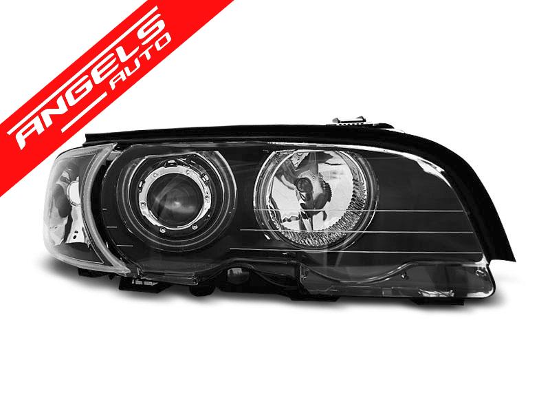 Faruri ANGEL EYES CCFL compatibile cu BMW Seria 3 E46 Coupe Cabrio (04.1999-03.2003) Negru - imagine 2