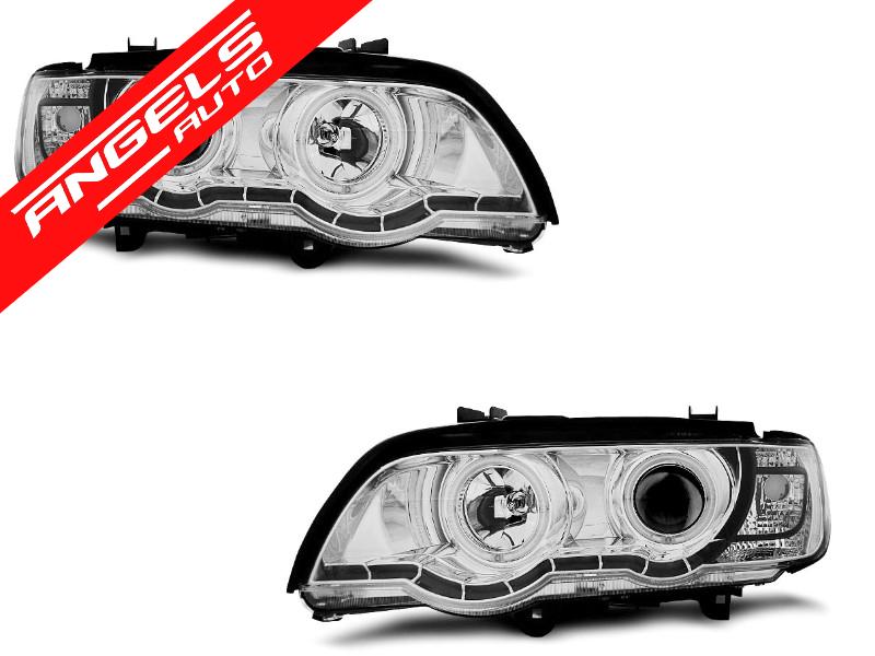 Faruri XENON Faruri ANGEL EYES CHROME potrivite pentru compatibile cu BMW X5 E53 09.99-10.03