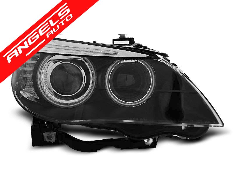 Faruri Xenon ANGEL EYES compatibile cu BMW Seria 5 E60/E61 (2005-2007) Negru - imagine 2