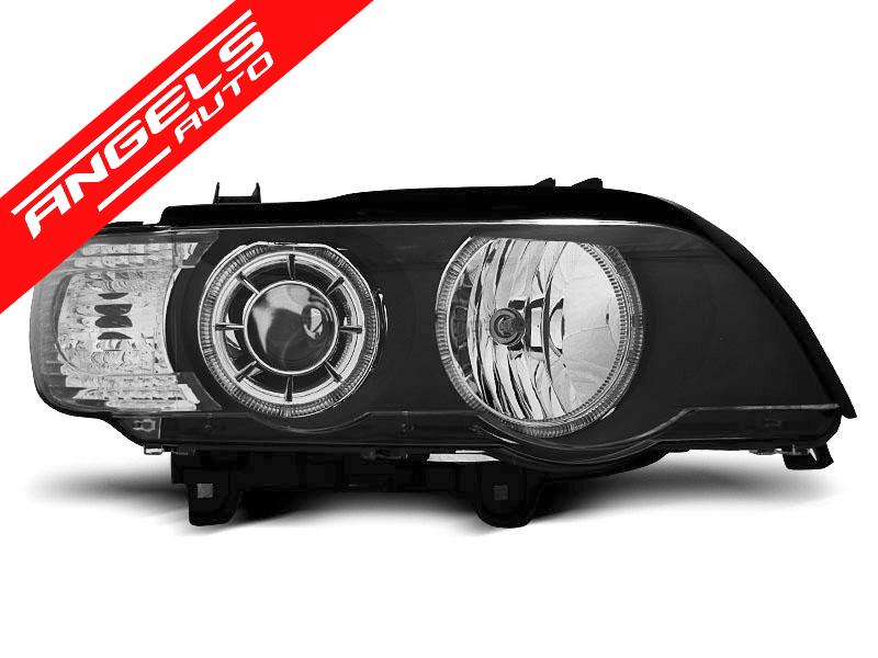 Faruri ANGEL EYES LED Negru potrivite pentru compatibile cu BMW X5 E53 09.99-10.03 - imagine 2