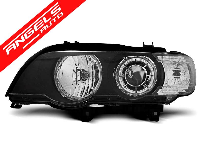 Faruri ANGEL EYES LED Negru potrivite pentru compatibile cu BMW X5 E53 09.99-10.03 - imagine 3