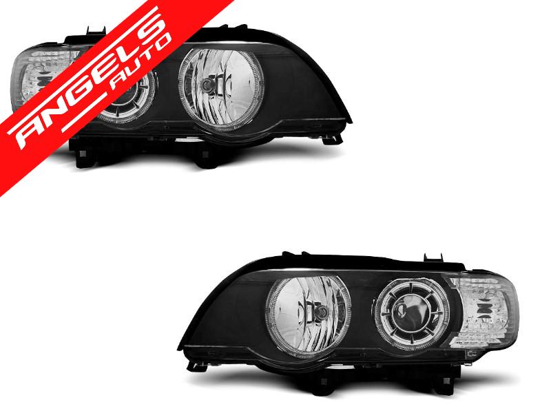 Faruri ANGEL EYES LED Negru potrivite pentru compatibile cu BMW X5 E53 09.99-10.03
