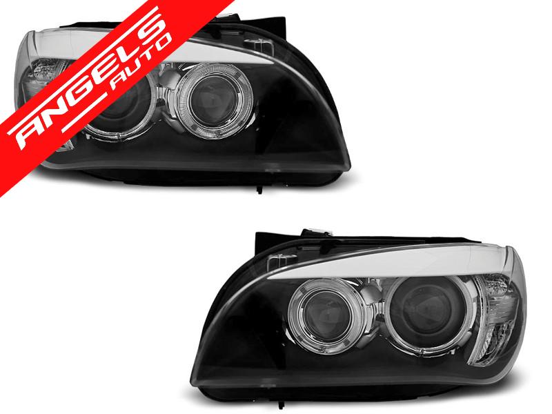 Faruri ANGEL EYES LED Negru potrivite pentru compatibile cu BMW X1 E84 10.09-07.12