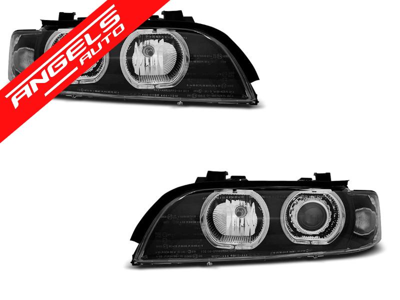 Faruri ANGEL EYES LED compatibile cu BMW Seria 5 E39 95-03 Negru