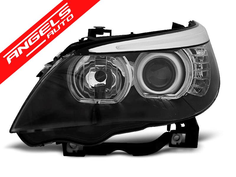Faruri ANGEL EYES LED compatibile cu BMW E60/E61 (2003-2007) Negru - imagine 3
