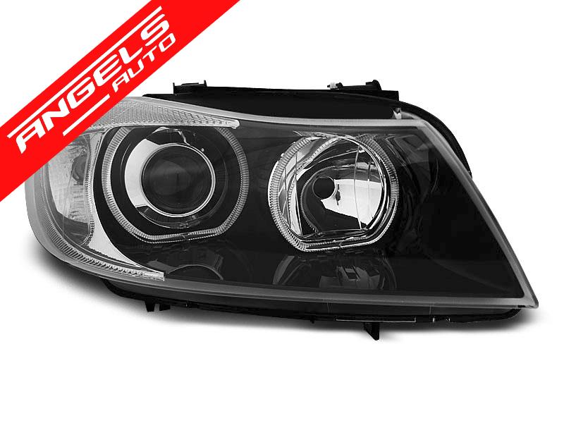 Faruri Angel Eyes LED compatibile cu BMW Seria 3 E90/E91 (03.2005-2011) - imagine 2