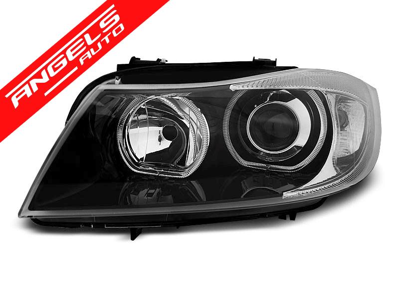 Faruri Angel Eyes LED compatibile cu BMW Seria 3 E90/E91 (03.2005-2011) - imagine 3
