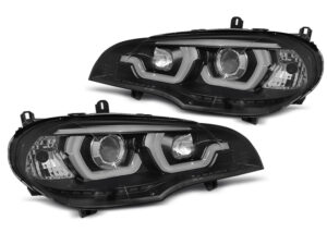 Faruri TUBE LIGHT DRL compatibile cu BMW X5 E70 2007-2013 Black