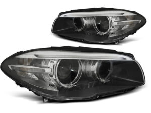 Faruri XENON Faruri ANGEL EYES LED DRL Negru potrivite pentru compatibile cu BMW F10,F11 10-07.13