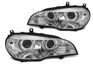 Faruri Angel Eyes compatibile cu BMW X5 E70 2007-2010 Xenon fara AFS