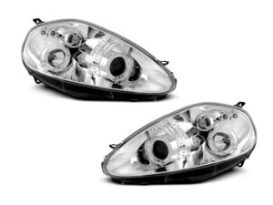 Faruri compatibile cu Fiat GRANDE PUNTO 09.05-08 ANGEL EYES CHROME