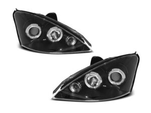 Faruri Angel Eyes compatibile cu Ford FOCUS 2001-2004 Black Design