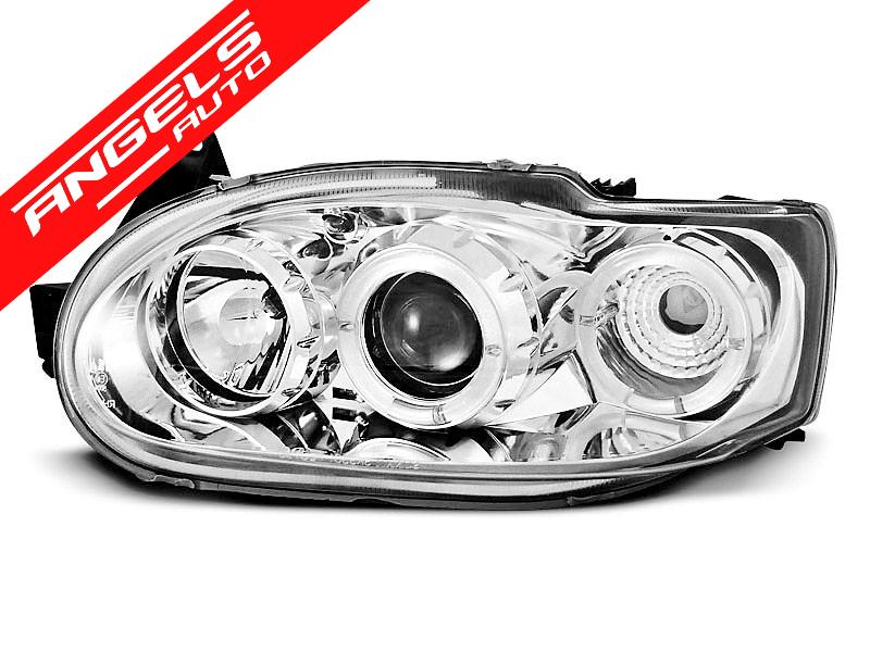 Faruri Angel Eyes compatibile cu Ford ESCORT 1995-2000 Chrome - imagine 3