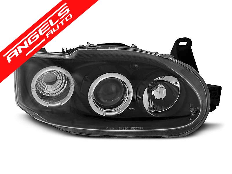 Faruri Angel Eyes compatibile cu Ford ESCORT 1995-2000 Black - imagine 2