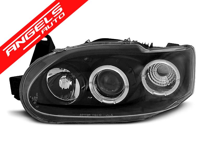 Faruri Angel Eyes compatibile cu Ford ESCORT 1995-2000 Black - imagine 3