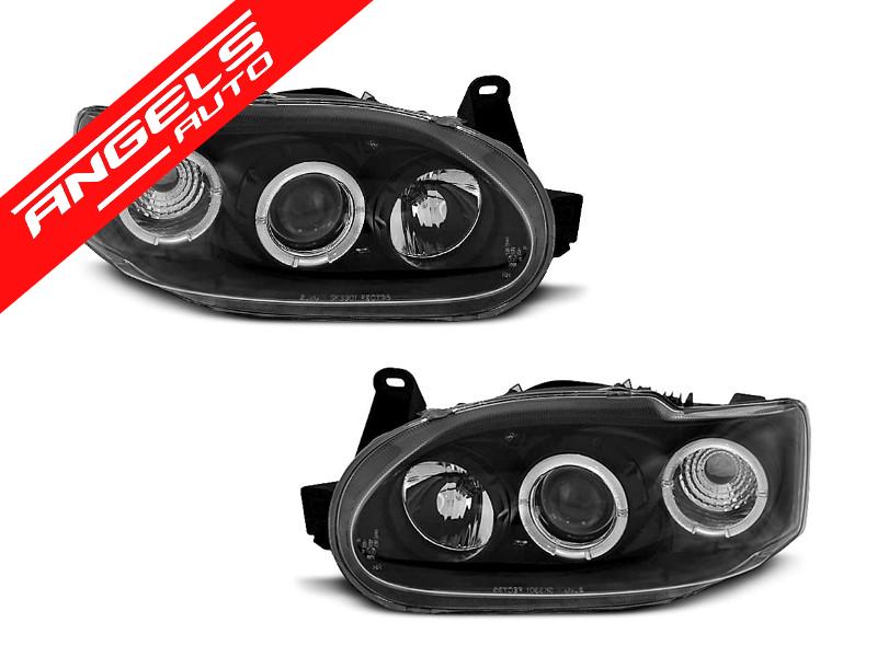 Faruri Angel Eyes compatibile cu Ford ESCORT 1995-2000 Black