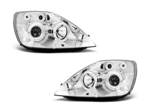 Faruri Angel Eyes compatibile cu Ford FIESTA MK6 2002-2005 CHROME