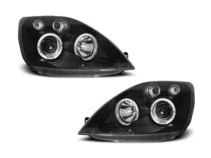 Faruri Angel Eyes compatibile cu Ford FIESTA MK6 2002-2005 Negru