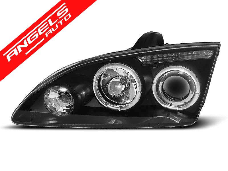 Faruri Angel Eyes compatibile cu Ford Focus II 2004-2008 Negru - imagine 2