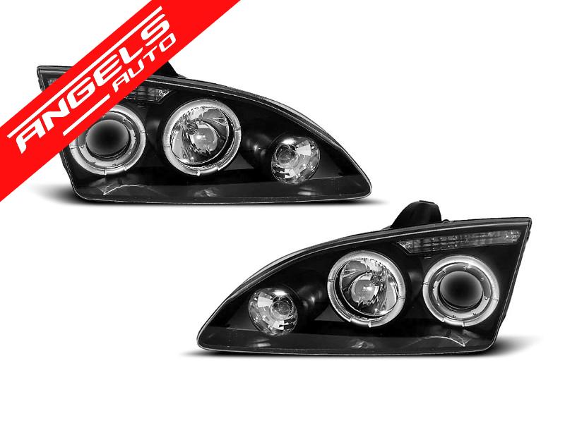 Faruri Angel Eyes compatibile cu Ford Focus II 2004-2008 Negru