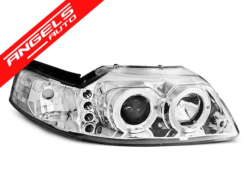 Faruri compatibile cu Ford MUSTANG 98-04 ANGEL EYES CHROME - imagine 2