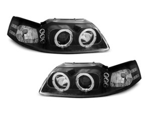 Faruri Angel Eyes compatibile cu Ford MUSTANG 1998-2004 Negru