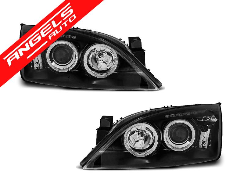 Faruri compatibile cu Ford MONDEO 09.00-05.07 ANGEL EYES Negru