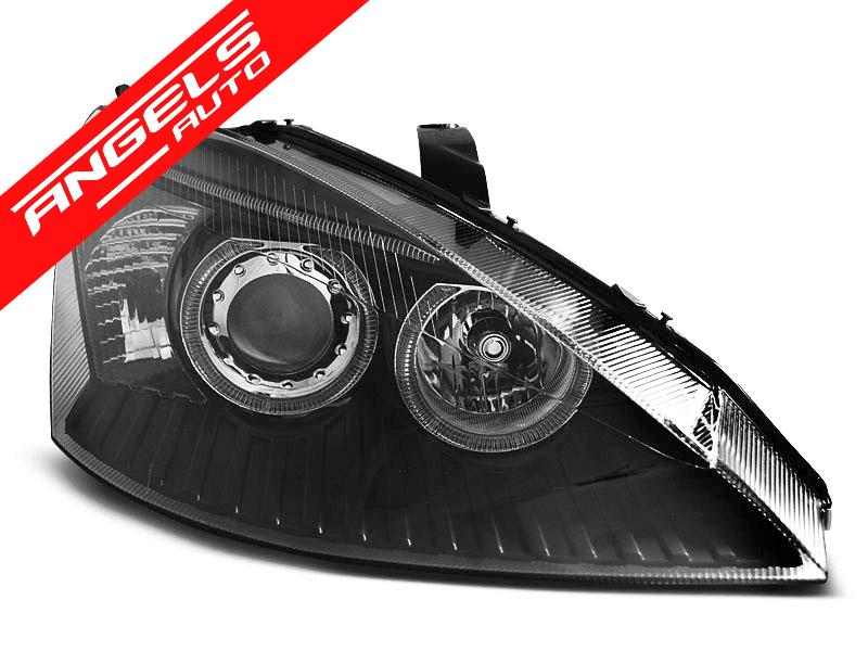 Faruri Angel Eyes compatibile cu Ford FOCUS 1998-2001 Black - imagine 2