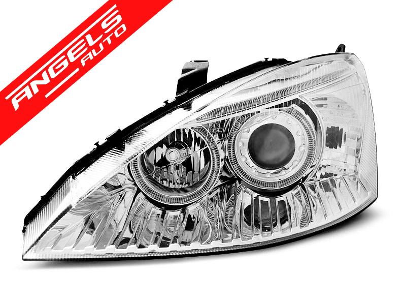 Faruri compatibile cu Ford FOCUS 11.01-10.04 ANGEL EYES CHROME - imagine 3