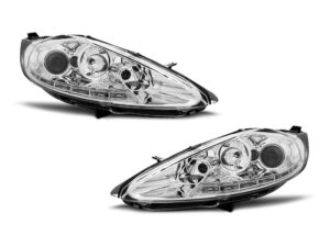 Faruri Dayline compatibile cu Ford Fiesta MK7 2008-2012 Chrome Design