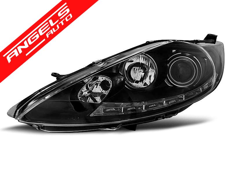 Faruri compatibile cu Ford FIESTA MK7 08.08-09.12 DAYLIGHT Negru - imagine 3