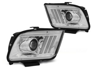 Faruri TUBE LIGHT compatibile cu Ford MUSTANG 2004-2009 CHROME