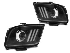 Faruri TUBE LIGHT compatibile cu Ford MUSTANG 2004-2009 Negru