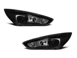 Faruri compatibile cu Ford FOCUS MK3 14-18 Negru LED DRL (LED OEM)