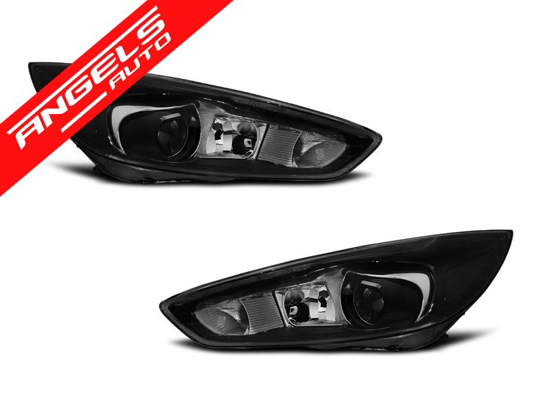 Faruri compatibile cu Ford FOCUS MK3 14-18 Negru LED DRL (LED OEM)