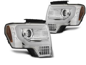 Faruri TUBE LIGHT compatibile cu Ford F150 2008-2014 CHROME