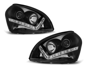 Faruri Dayline LED compatibile cu Hyundai Tucson 2004-2010 Negru