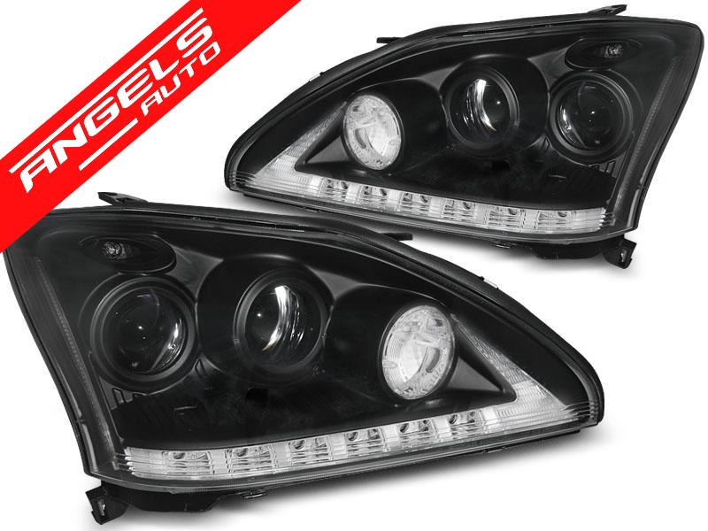 Faruri compatibile cu Lexus RX 330 / 350 03-08 TUBE LIGHT Negru