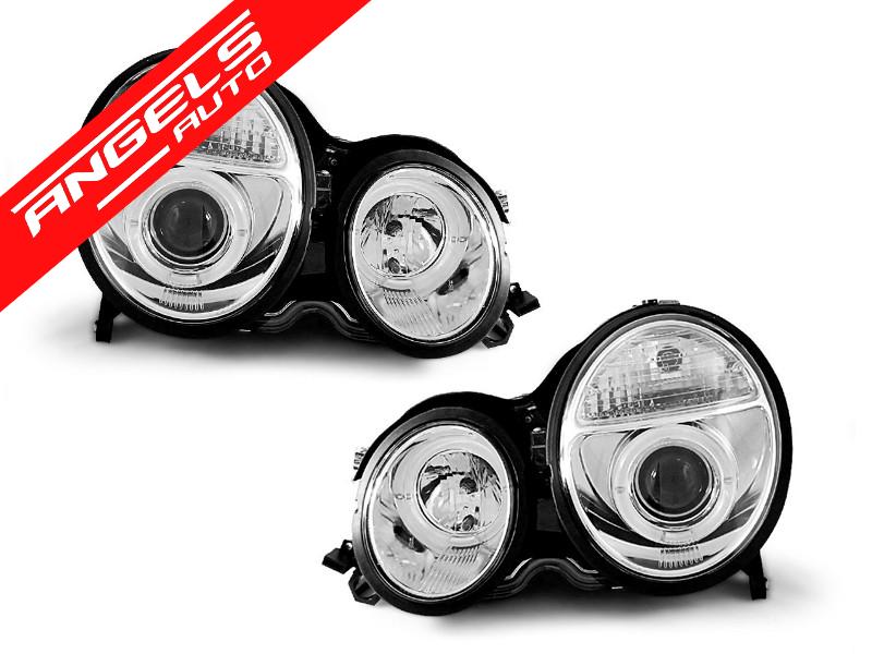 Faruri ANGEL EYES compatibile cu Mercedes E class W210 99-02 CHROME