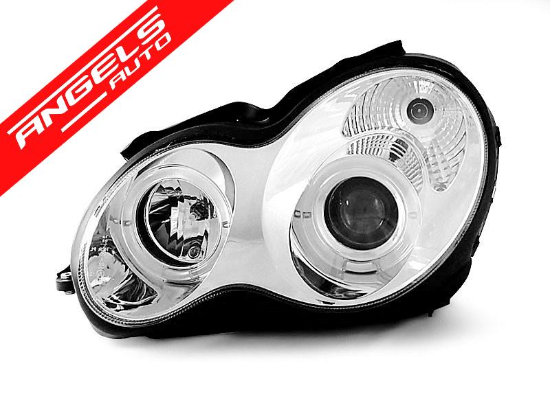 Faruri ANGEL EYES compatibile cu Mercedes C class W203 00-04 CHROME - imagine 3