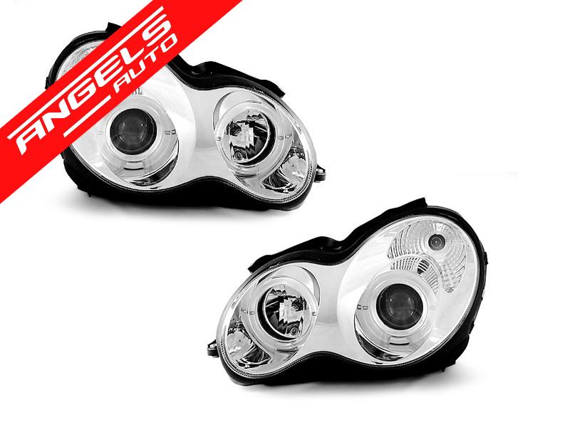 Faruri ANGEL EYES compatibile cu Mercedes C class W203 00-04 CHROME