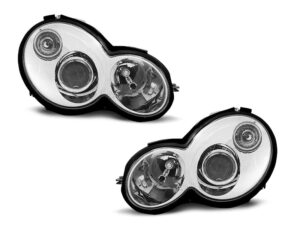 Faruri compatibile cu Mercedes C class coupe CL203 2000-2004 CHROME