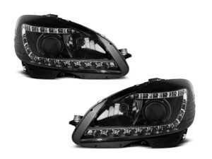 Faruri XENON Faruri DAYLIGHT Negru potrivite pentru compatibile cu Mercedes W204 07-10