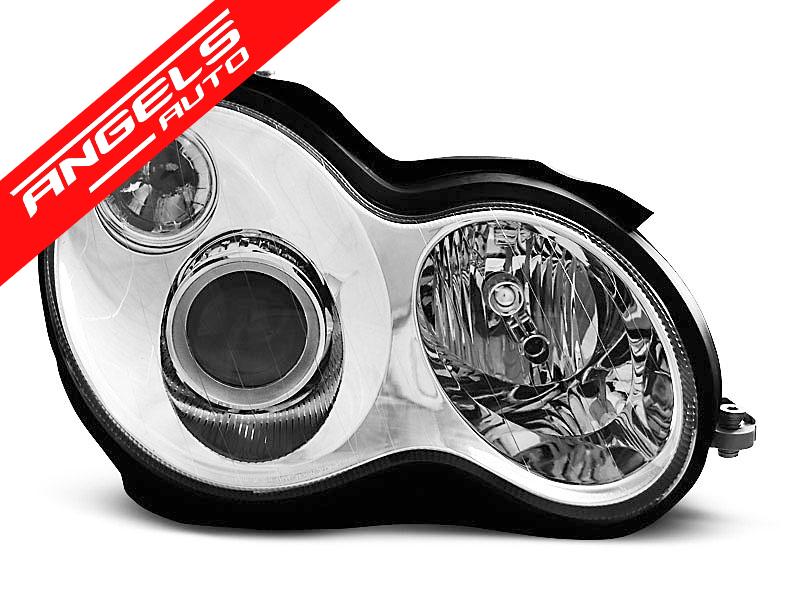 Faruri compatibile cu Mercedes C-Class W203 (2000-2004) Crom - imagine 2
