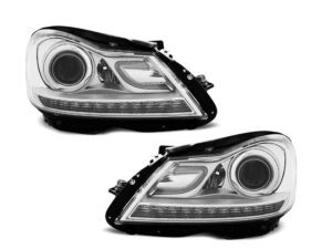 Faruri LED compatibile cu Mercedes W204 (2011-2014) Crom
