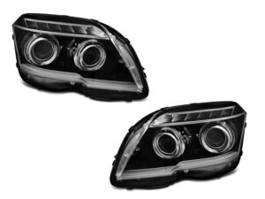 Faruri TUBE LIGHT Negru potrivite pentru compatibile cu Mercedes GLK X204 06.08-08.12